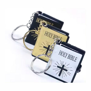 Mini Bible Cross Keychain