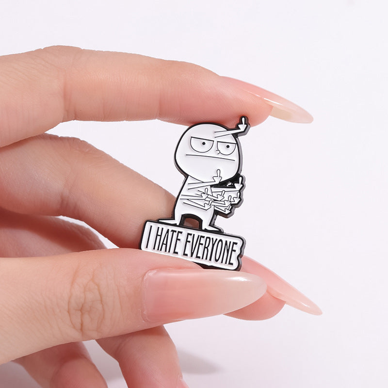 Funny Middle Finger Brooch