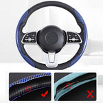 Universal Laser Carbon Fiber Pattern Steering Wheel Cover