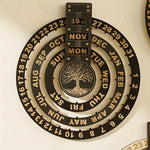 Wooden Rotating Circular Perpetual Calendar