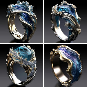 The Heartbeat of The Sea, Ocean Wave Ring