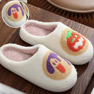 Halloween Cartoon Pattern Plush Slippers