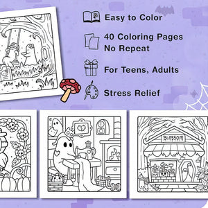 Spooky Cutie: Coloring Book for Adults and Teens