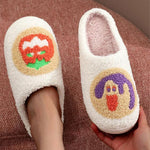 Halloween Cartoon Pattern Plush Slippers