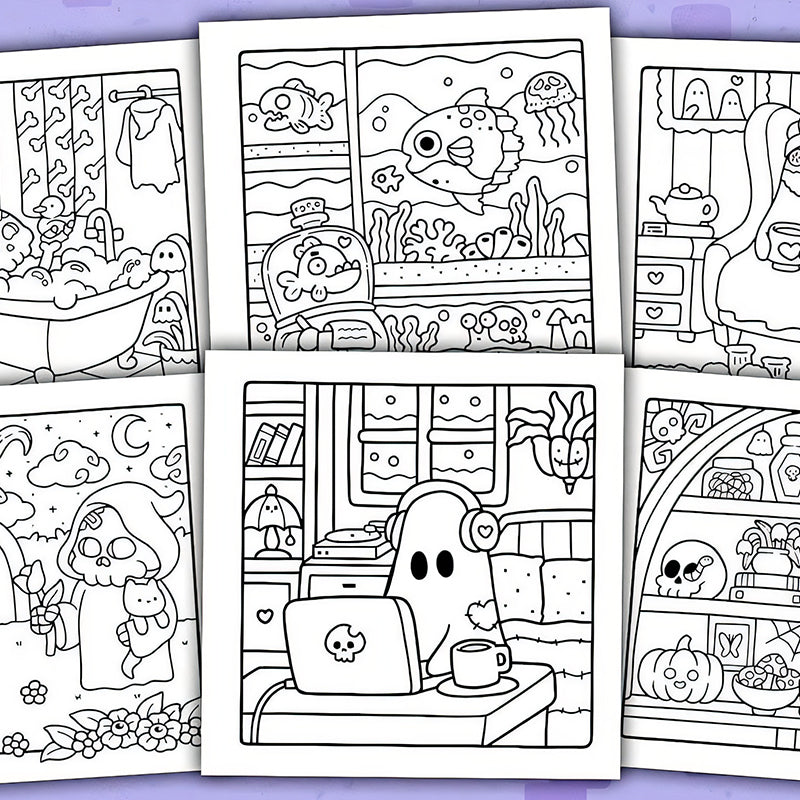 Spooky Cutie: Coloring Book for Adults and Teens