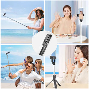 Selfie Stick Tripod With Bluetooth Remote