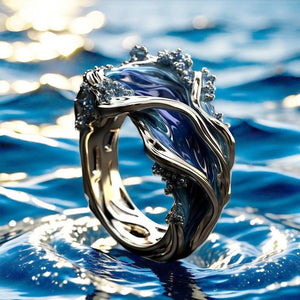 The Heartbeat of The Sea, Ocean Wave Ring