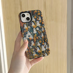 Cartoon Ghost and Flower Pattern Phone Case