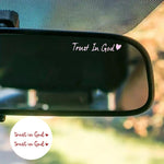 Letter & Heart Pattern Car Rearview Mirror Sticker