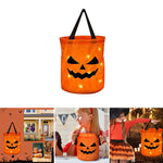 LED Light Halloween Trick or Treat Bags Pumpkin Bucket