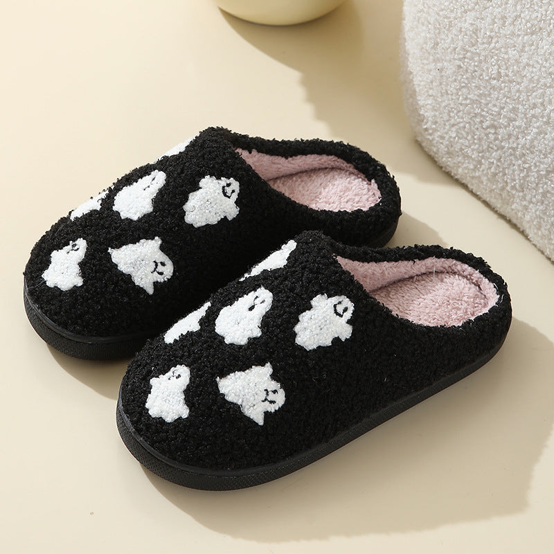 Halloween Ghost Plush Slippers