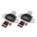 Multi-Port 4 in1 Universal SD TF Card Reader