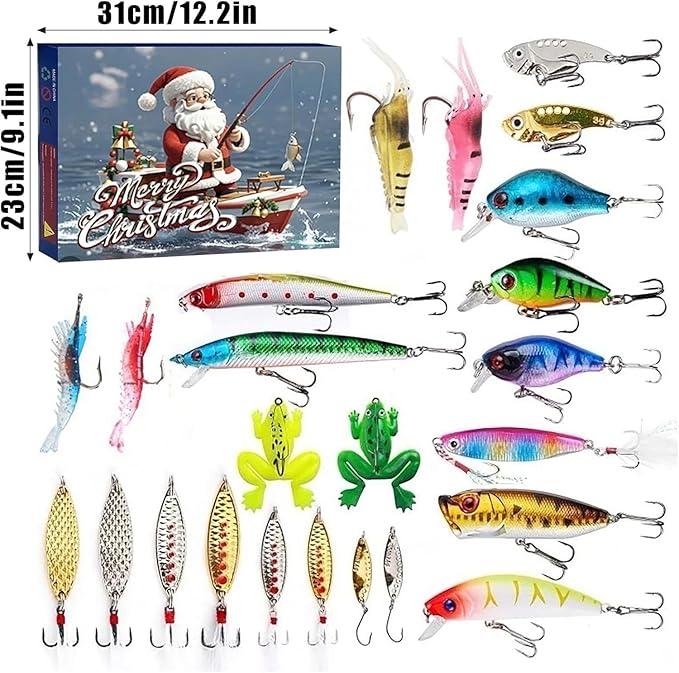 24 Days Christmas Countdown Fish Tackle Set