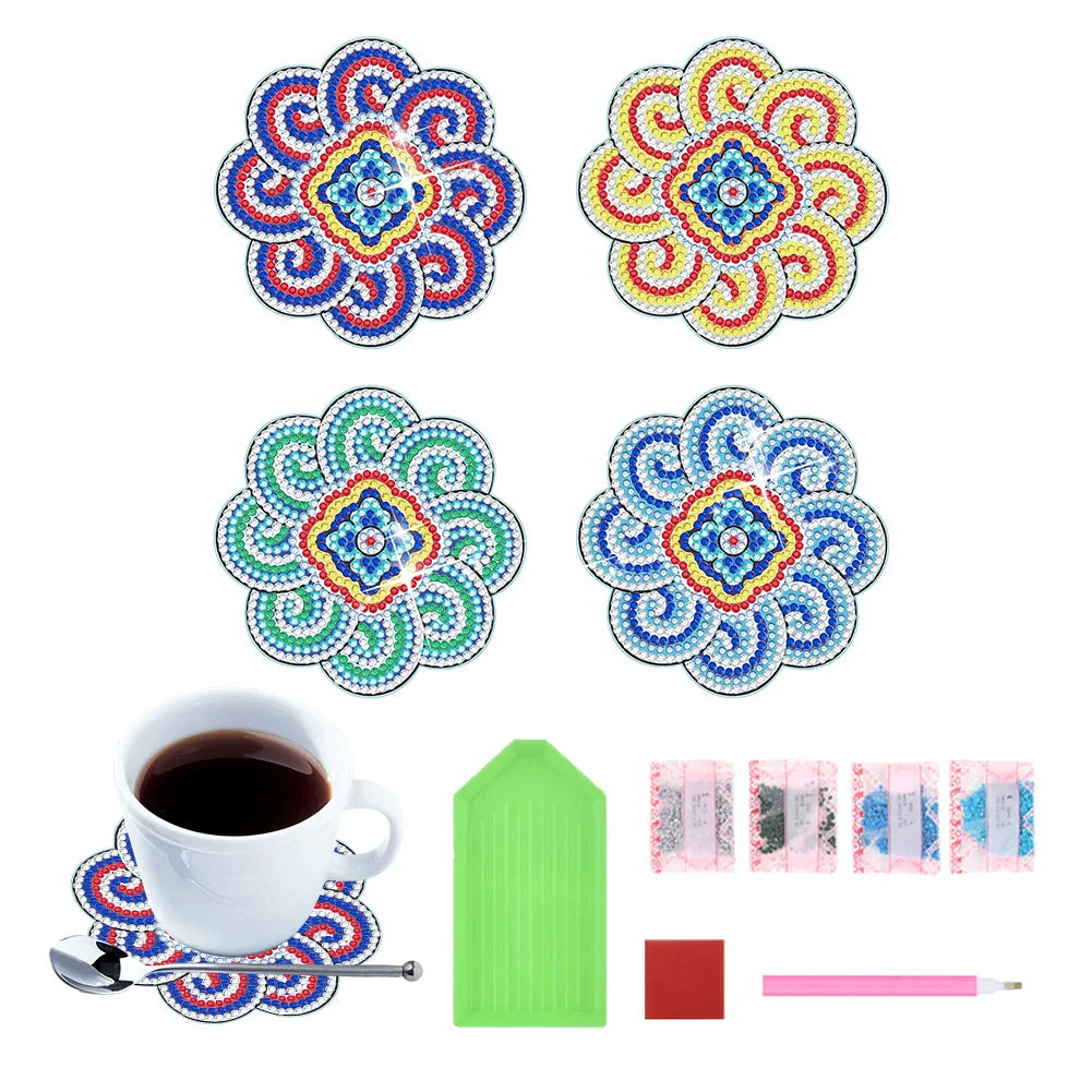 Diamond Crafts Coasters Diamond Painting Coasters (Mandala)