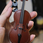 Crafted Leather Violin & Cello Keychain