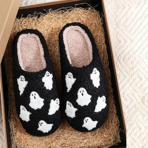 Halloween Ghost Plush Slippers