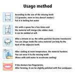 Moldable False Teeth for Temporary Tooth Fillings