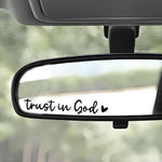 Letter & Heart Pattern Car Rearview Mirror Sticker