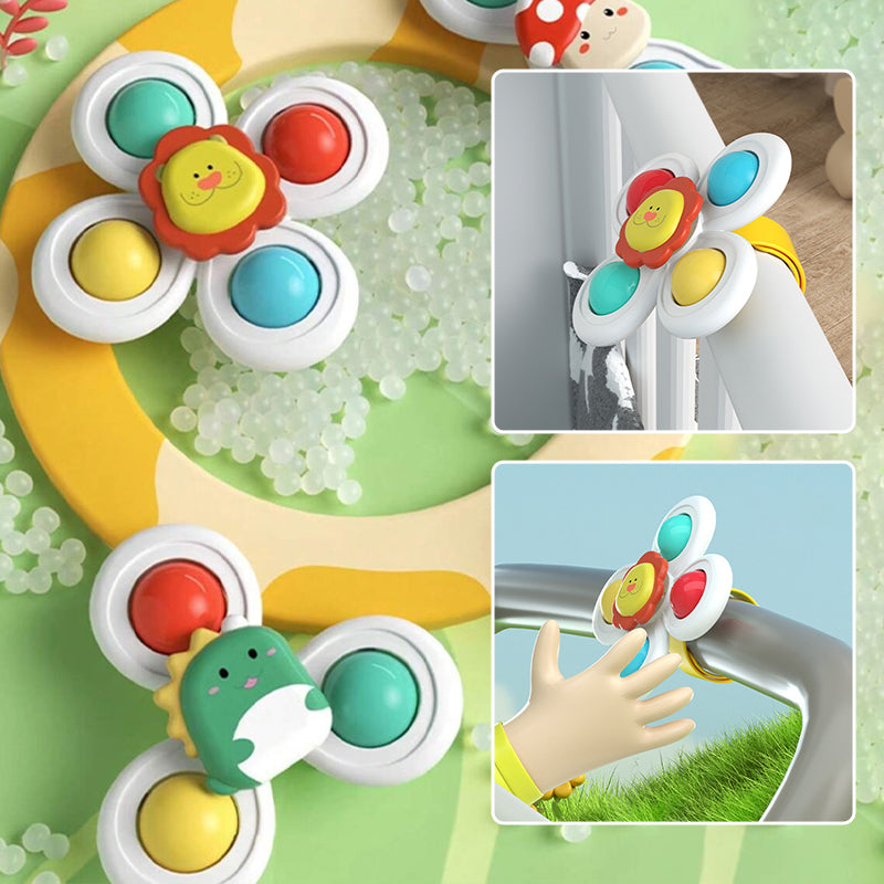 Cartoon Suction Cup Spinning Toy For Kids