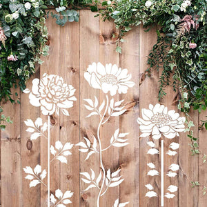 🔥DIY Decoration🌻 - Garden Fence Large Flower Drawing Stencils