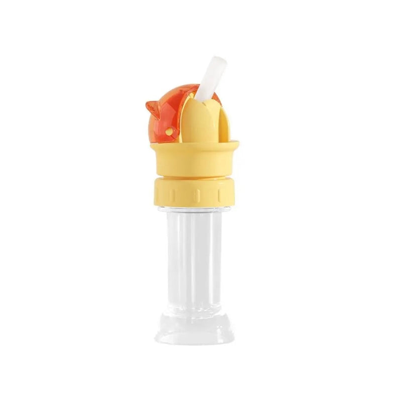 Reusable children beverage water bottle straw lid