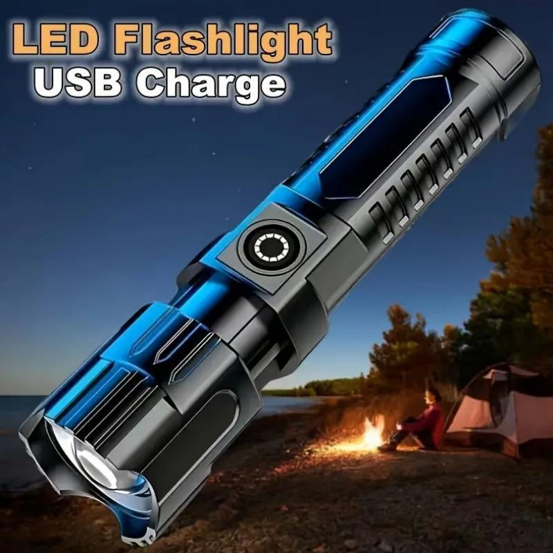 Portable USB Rechargeable Powerful Flashlight