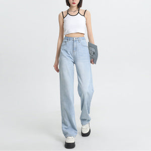 Lyocell High-rise Wide-leg Jeans