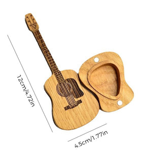 Wooden Acoustic Guitar Pick Box