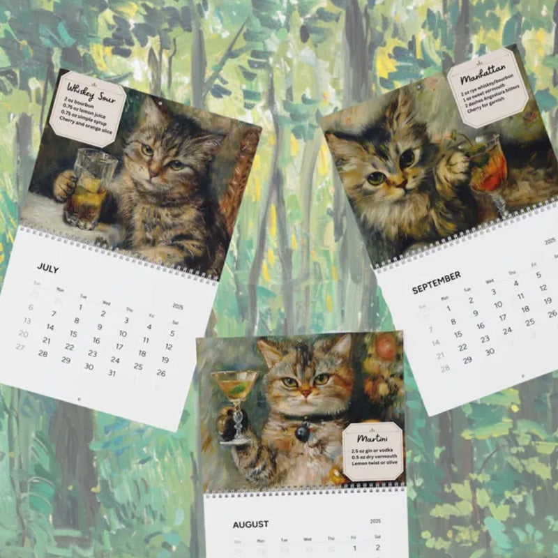 2025 Cat Cocktails Calendar