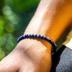 Natural Lapis Lazuli Stone Beaded Bracelet