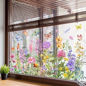 Floral Pattern Window Sticker