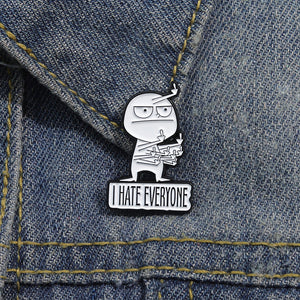 Funny Middle Finger Brooch