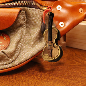 Crafted Leather Violin & Cello Keychain