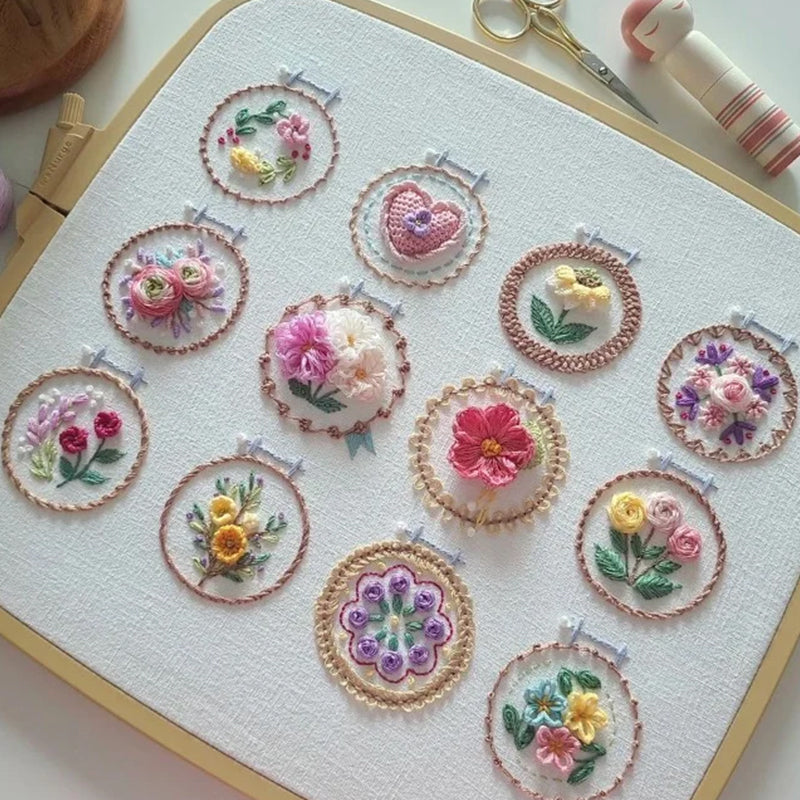 Small Flower Frame Embroidery Kit