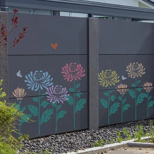 🔥DIY Decoration🌻 - Garden Fence Large Flower Drawing Stencils