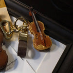 Crafted Leather Violin & Cello Keychain