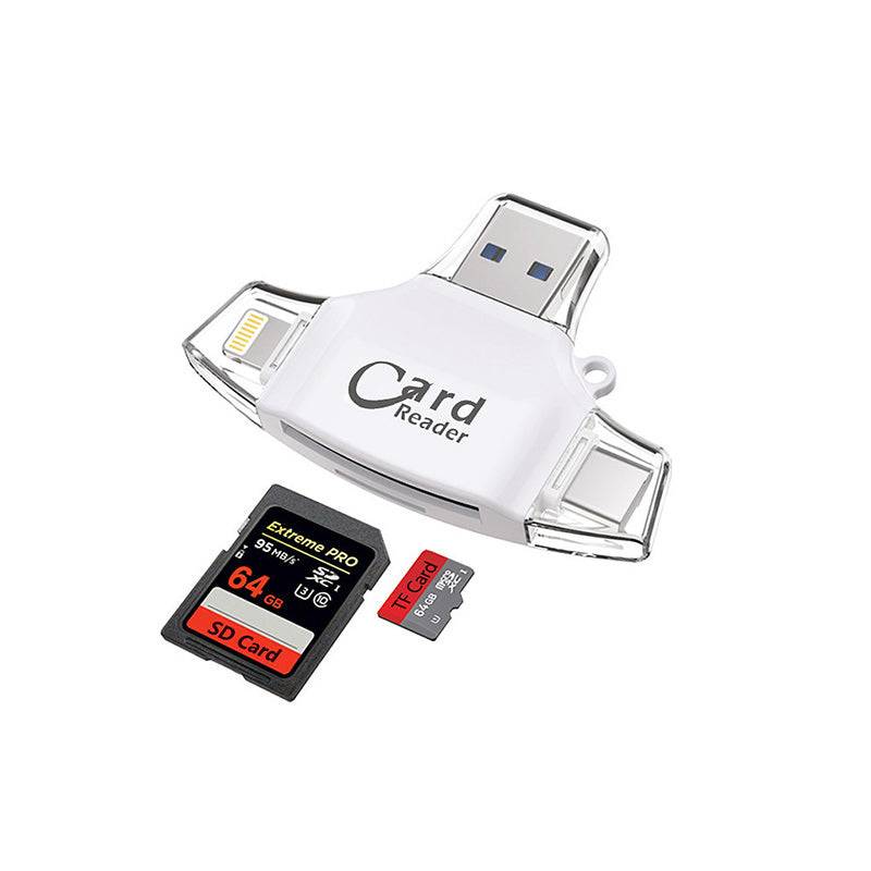 Multi-Port 4 in1 Universal SD TF Card Reader