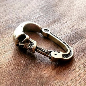 Novel Skull Carabiner With Articulated Cervical Column Clasp