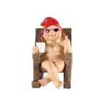 Naughty Garden Gnome Funny Statue