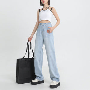 Lyocell High-rise Wide-leg Jeans