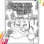 Funny Kitty Memes Coloring Book For Adult Relaxation