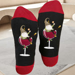 Gnome Wine Glass Unisex Crew Socks