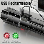 Portable USB Rechargeable Powerful Flashlight