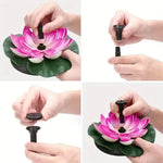 Lotus Shaped Solar Fountain Pond Decorative