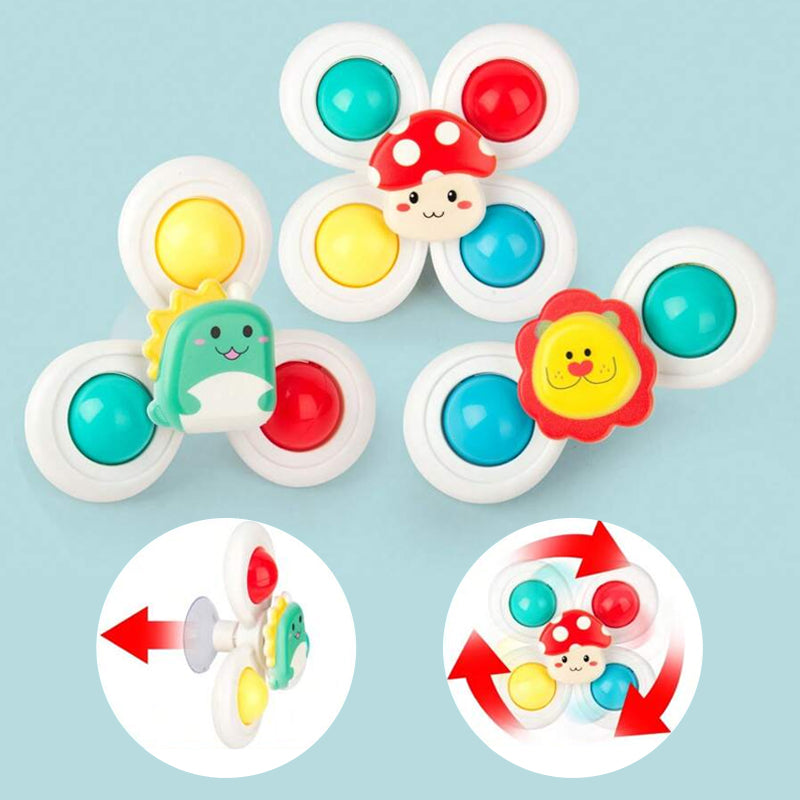 Cartoon Suction Cup Spinning Toy For Kids