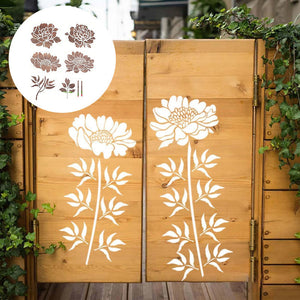 🔥DIY Decoration🌻 - Garden Fence Large Flower Drawing Stencils