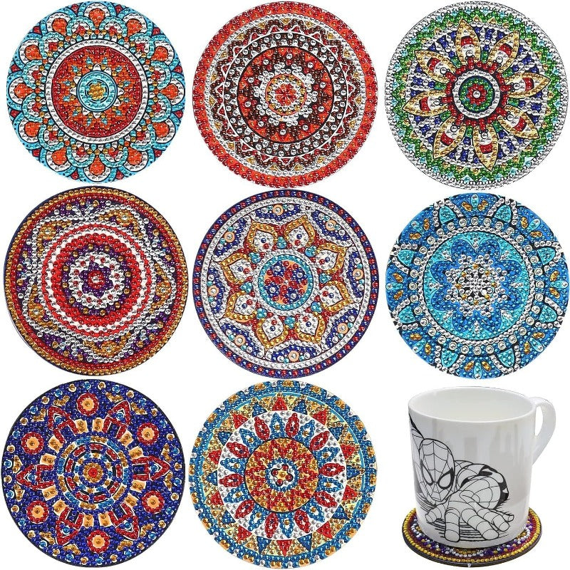 Diamond Crafts Coasters Diamond Painting Coasters (Mandala)