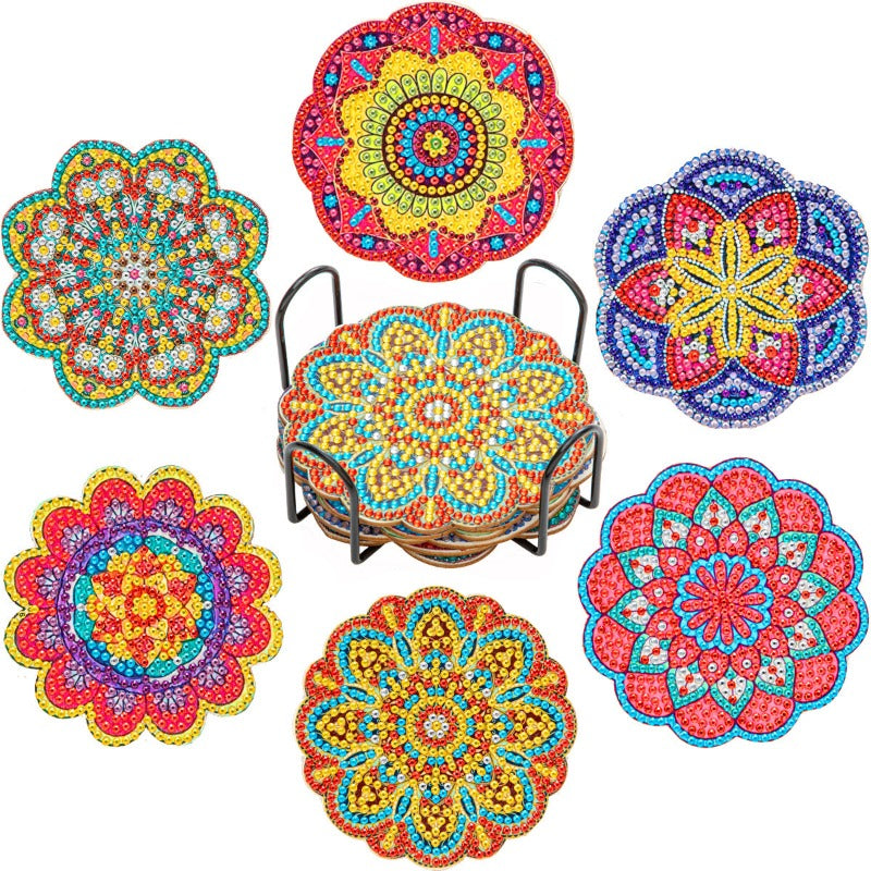 Diamond Crafts Coasters Diamond Painting Coasters (Mandala)