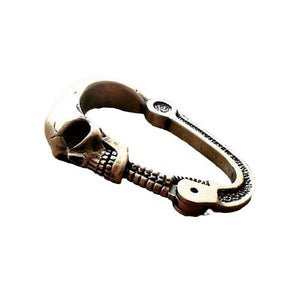 Novel Skull Carabiner With Articulated Cervical Column Clasp