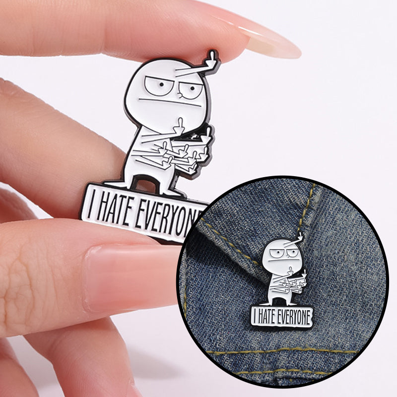 Funny Middle Finger Brooch